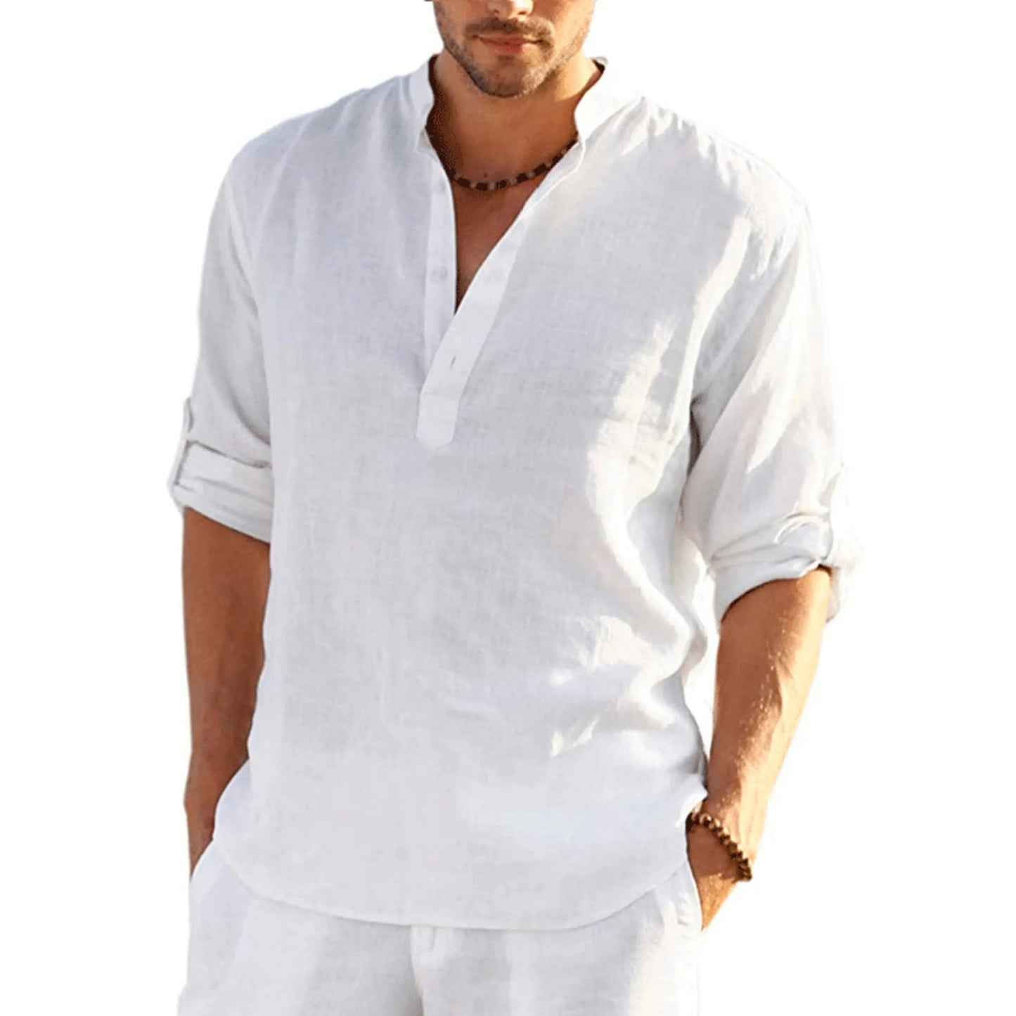 Casual shirts, loose cotton men's shirts, fashionable.