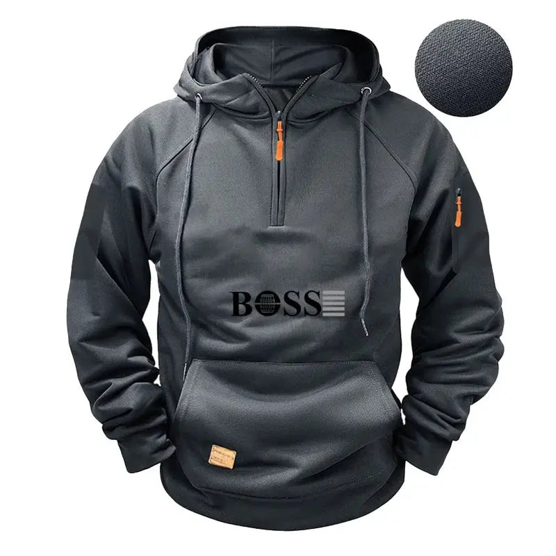 Autumn men's thick hoodie, sweatshirt, casual.