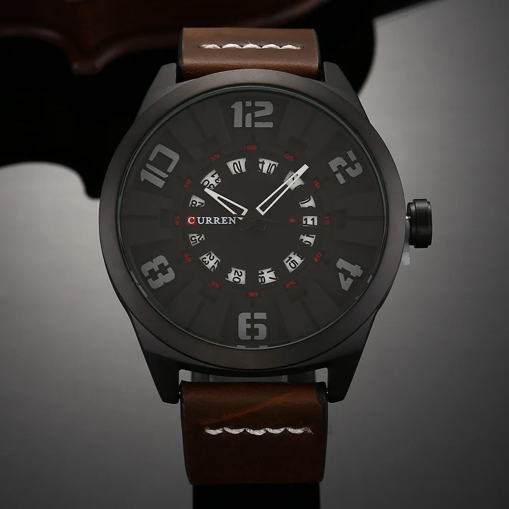 Casual Luxury Watches Leather-8258 US Arabia