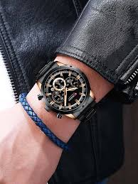 CURREN Original Brand Stainless Steel Band Wrist Watch For Men With Brand (Box & Bag)-8375 US Arabia