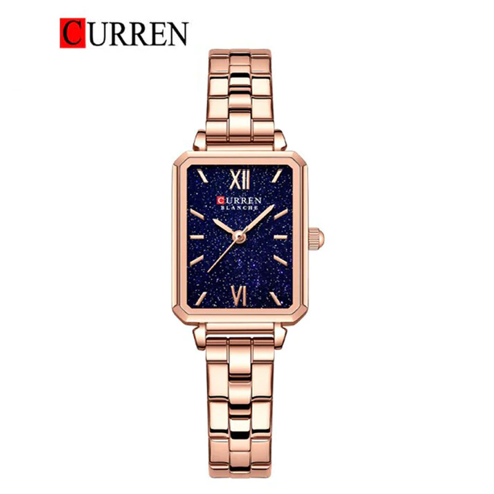 CURREN Original Brand Stainless Steel Band Wrist Watch For Women With Brand (Box & Bag)-9082A US Arabia