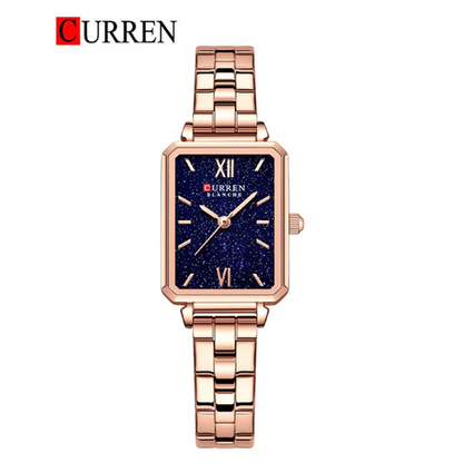 CURREN Original Brand Stainless Steel Band Wrist Watch For Women With Brand (Box & Bag)-9082A US Arabia