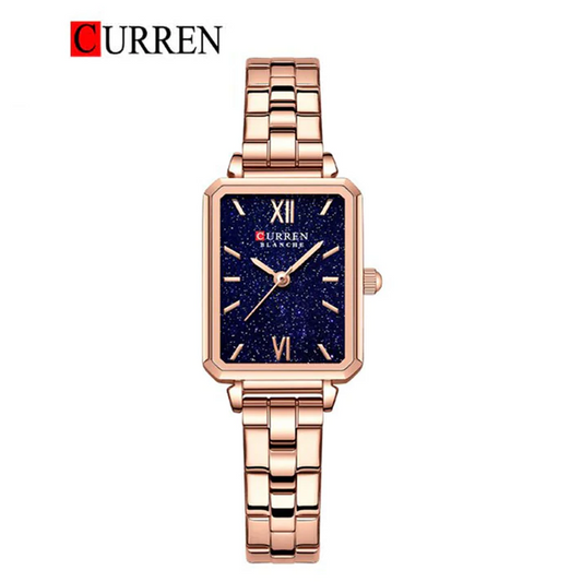 CURREN Original Brand Stainless Steel Band Wrist Watch For Women With Brand (Box & Bag)-9082A US Arabia