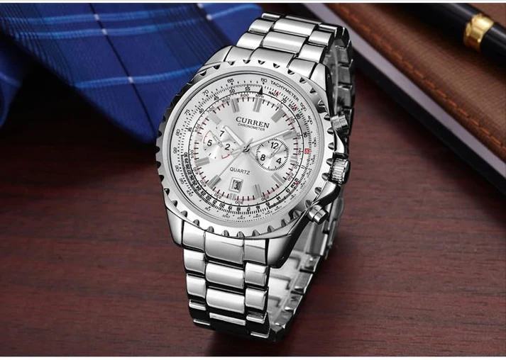 CURREN Original Brand Stainless Steel Band Wrist Watch For Couples With Brand (Box & Bag) US Arabia