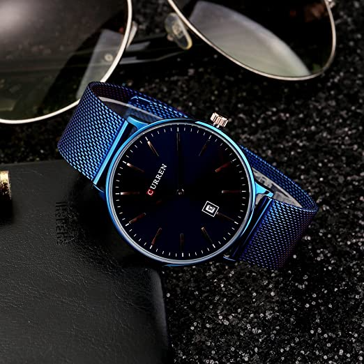 CURREN Original Brand Stainless Steel Band Wrist Watch For Men With Brand (Box & Bag)-8302 US Arabia