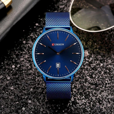 CURREN Original Brand Stainless Steel Band Wrist Watch For Men With Brand (Box & Bag)-8302 US Arabia