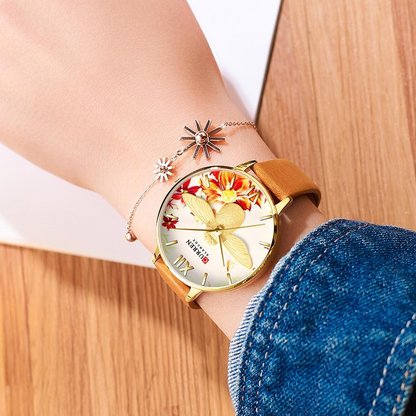 CURREN Original Brand Leather Straps Wrist Watch For Women With Brand (Box & Bag)-9061 US Arabia