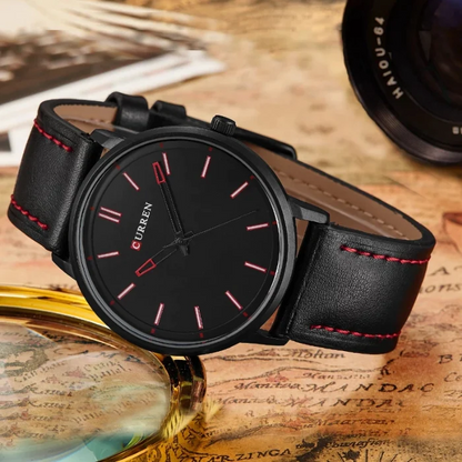 CURREN Original Brand Leather Straps Wrist Watch For Men With Brand (Box & Bag)-8233 US Arabia