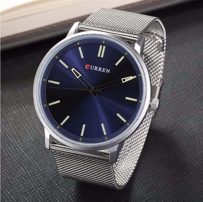 CURREN Original Brand Mesh Band Wrist Watch For Men With Brand (Box & Bag)-8233 US Arabia