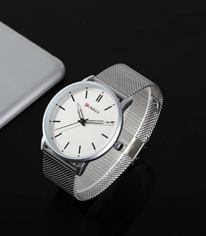 CURREN Original Brand Mesh Band Wrist Watch For Men With Brand (Box & Bag)-8233 US Arabia