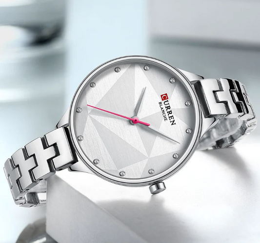 CURREN Original Brand Stainless Steel Band Wrist Watch For Women With Brand (Box & Bag)-9047 US Arabia