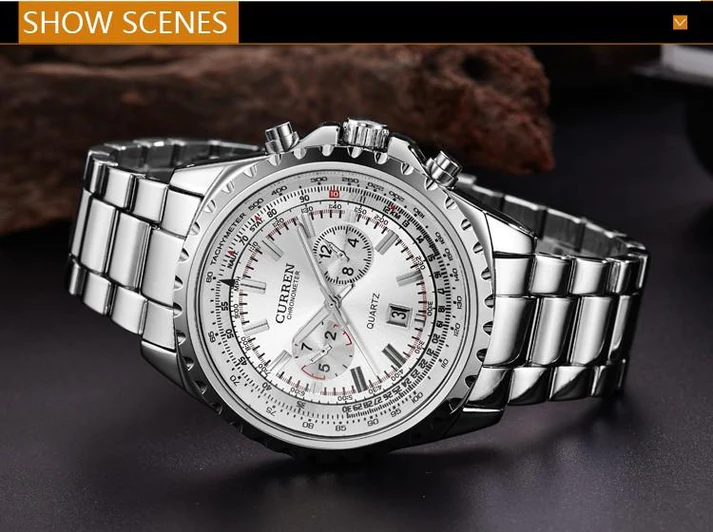 CURREN Original Brand Stainless Steel Band Wrist Watch For Couples With Brand (Box & Bag) US Arabia