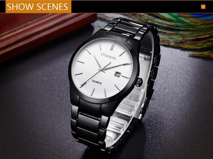 CURREN Original Brand Stainless Steel Band Wrist Watch For Men With Brand (Box & Bag)-8106 US Arabia