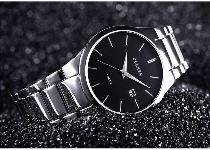 CURREN Original Brand Stainless Steel Band Wrist Watch For Men With Brand (Box & Bag)-8106 US Arabia