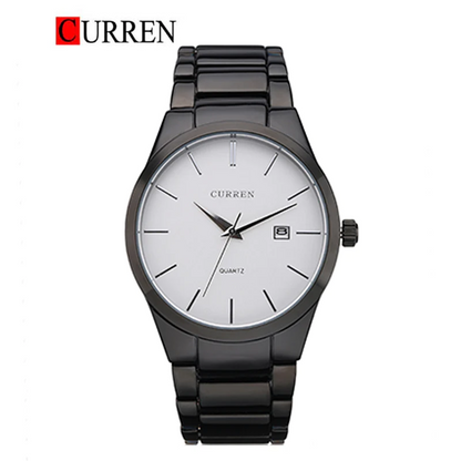 CURREN Original Brand Stainless Steel Band Wrist Watch For Men With Brand (Box & Bag)-8106 US Arabia