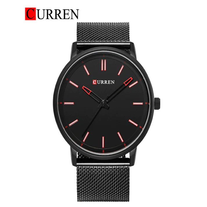 CURREN Original Brand Mesh Band Wrist Watch For Men With Brand (Box & Bag)-8233 US Arabia