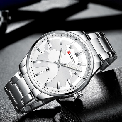 CURREN Original Brand Stainless Steel Band Wrist Watch For Men With Brand (Box & Bag)-8366 US Arabia