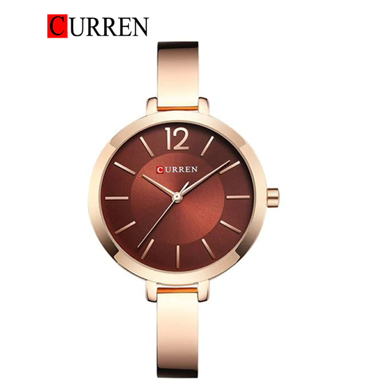 CURREN Original Brand Stainless Steel Wrist Watch For Woman With Brand (Box & Bag)-9012 US Arabia