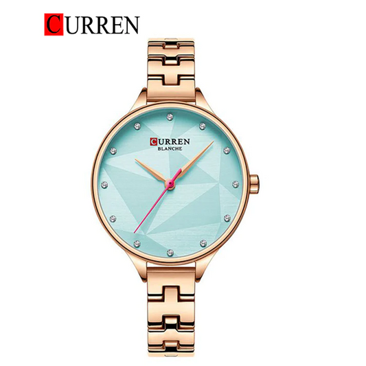 CURREN Original Brand Stainless Steel Band Wrist Watch For Women With Brand (Box & Bag)-9047 US Arabia