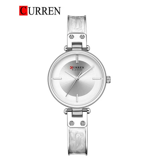 CURREN Original Brand Stainless Steel Band Wrist Watch For Women With Brand (Box & Bag)-9058 US Arabia