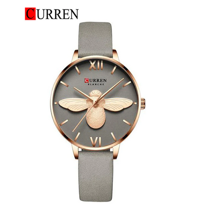 CURREN Original Brand Leather Straps Wrist Watch For Women With Brand (Box & Bag)-9061 US Arabia