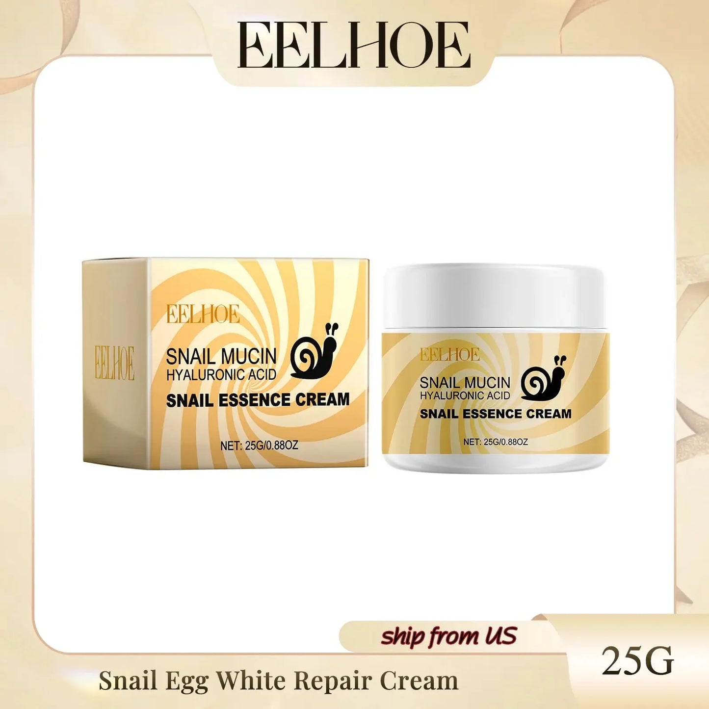 Eelhoe Snail Protein Repair Cream Tightens.