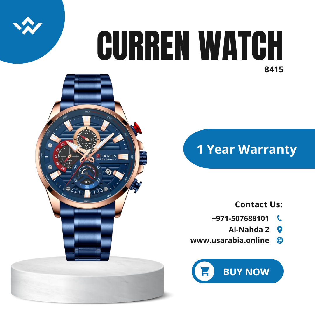 CURREN Stainless Steel Watch For Men With Box US Arabia