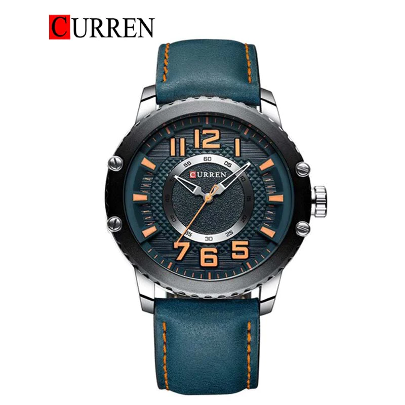 CURREN Original Brand Leather Straps Wrist Watch For Men With Brand (Box & Bag)-8341 US Arabia