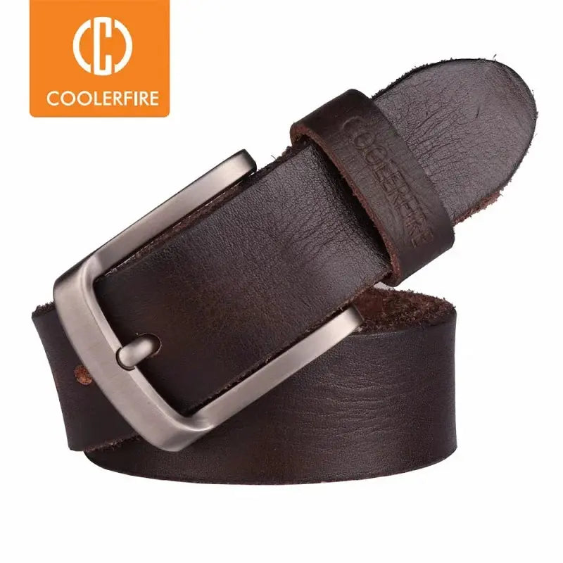 CCOOLERFIRE Men Belt Full Grain 100% Real.