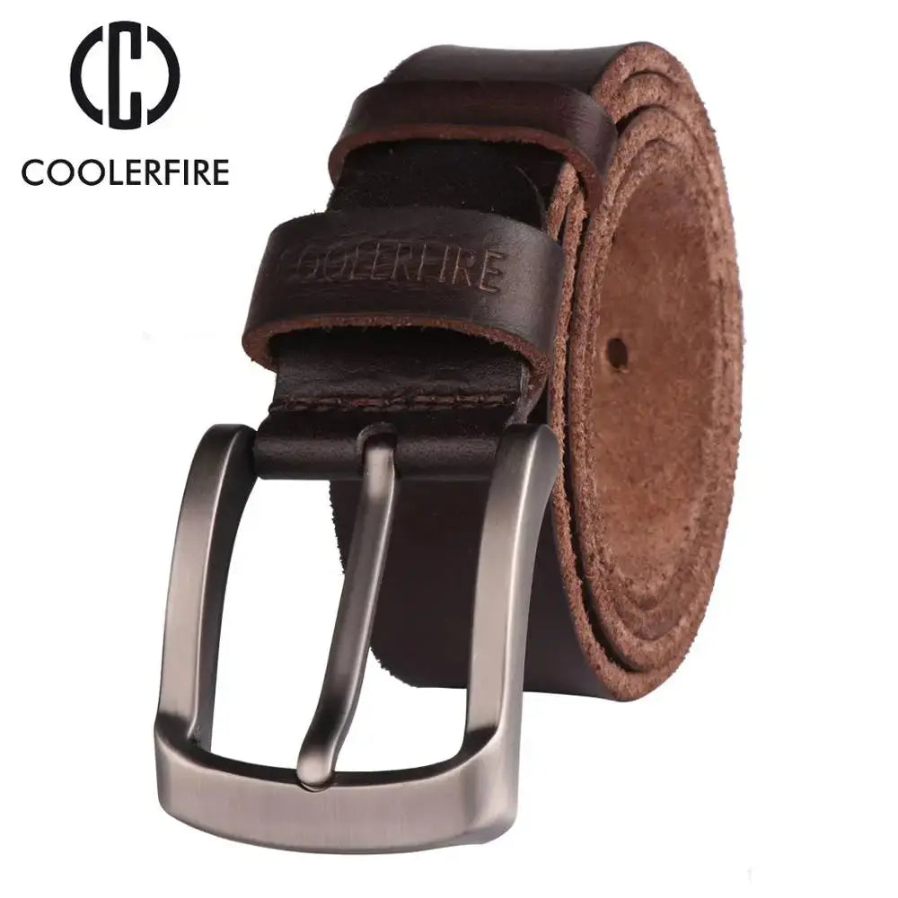 CCOOLERFIRE Men Belt Full Grain 100% Real.