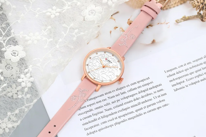CURREN Original Brand Leather Straps Wrist Watch For Women With Brand (Box & Bag)-9046 US Arabia