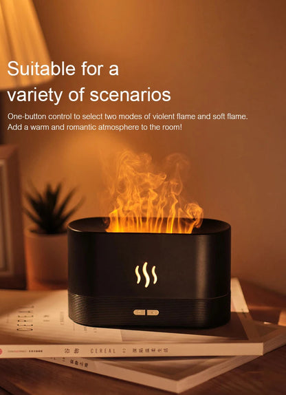 KINSCOTER Aroma Diffuser Air Humidifier Ultrasonic Cool Mist Maker Fogger Led Essential Oil Flame Lamp Difusor DesiNest