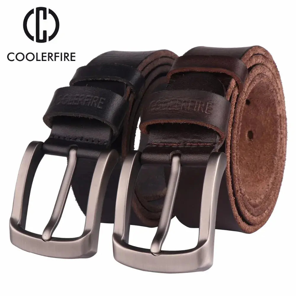 CCOOLERFIRE Men Belt Full Grain 100% Real.