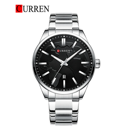 CURREN Original Brand Stainless Steel Band Wrist Watch For Men With Brand (Box & Bag)-8366 US Arabia