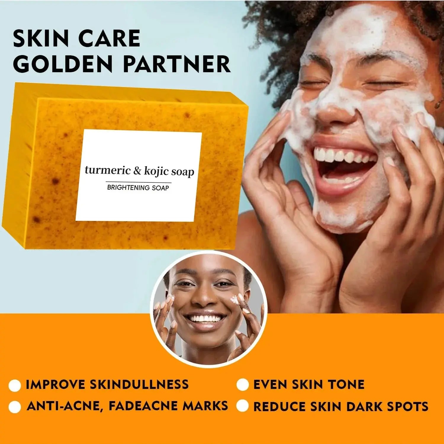 Turmeric Kojic Acid Glow Soap Dark Spot Acne.