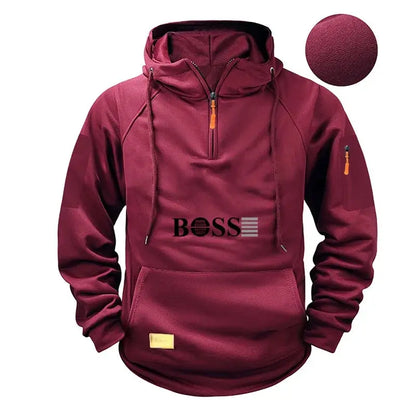 Autumn men's thick hoodie, sweatshirt, casual.