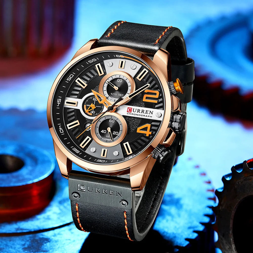 CURREN 8393 Watches Leather US Arabia