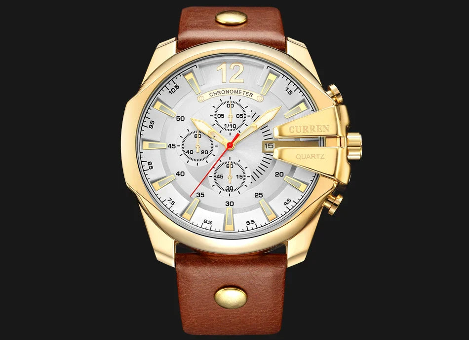 CURREN Brand Leather Watch-8176 US Arabia