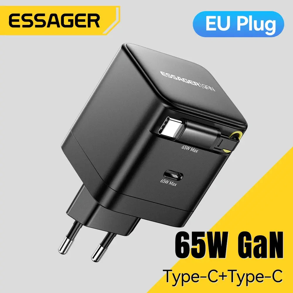 Essager 65W GaN Charger with Retractable.