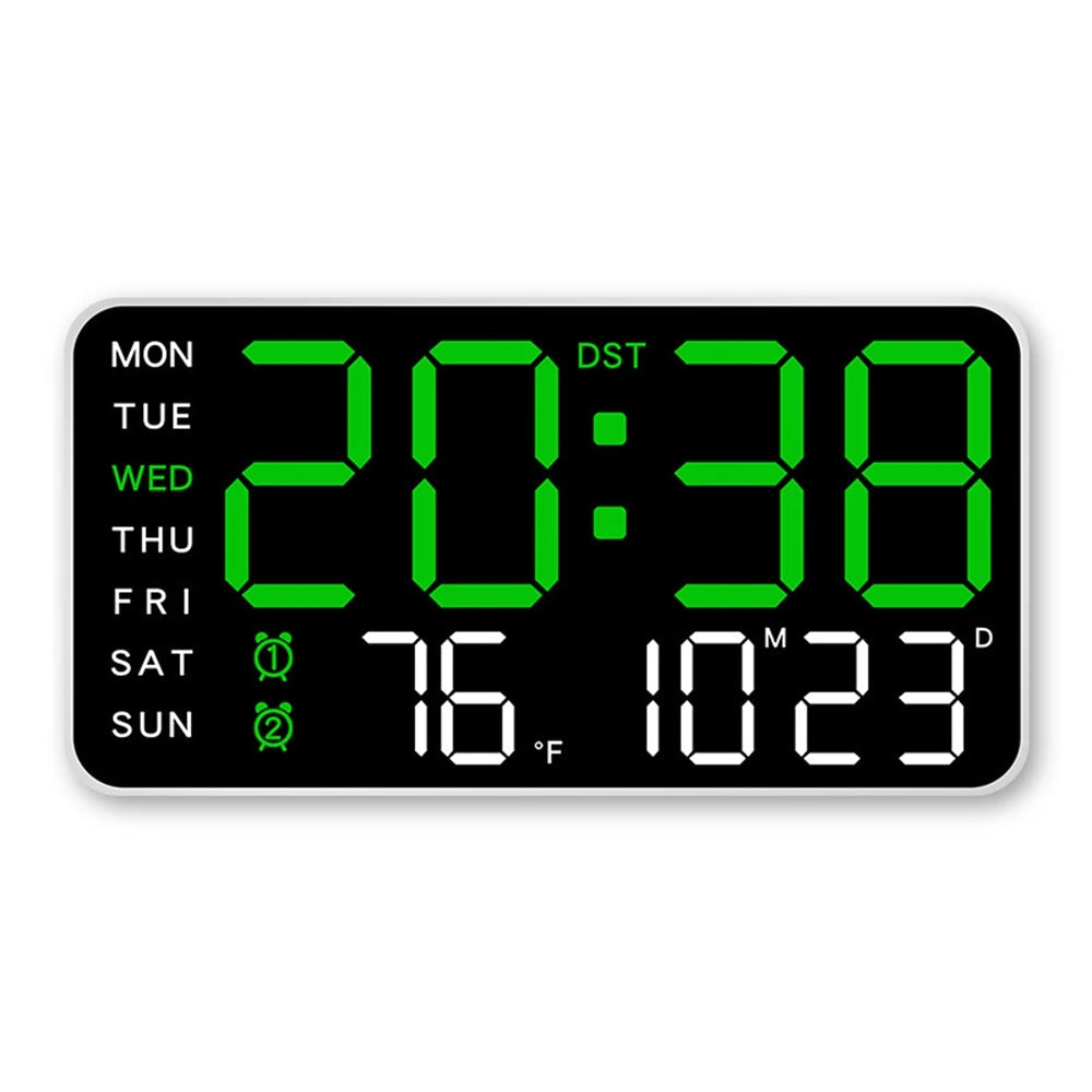 Smart LED wall clock with voice control feature, combining modern design and smart home technology for efficient time management