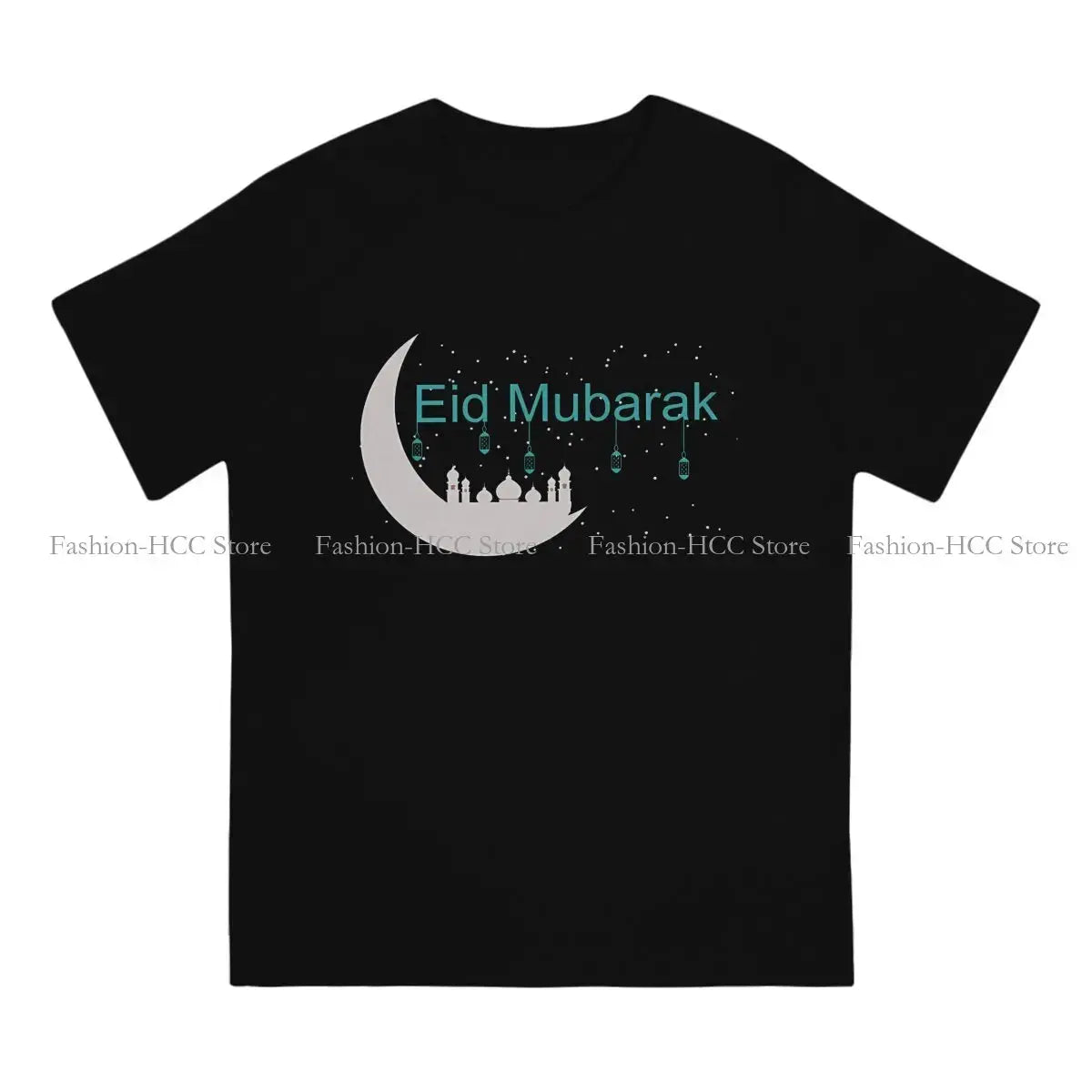 Hip Hop Polyester TShirt Eid Mubarak Arabic.
