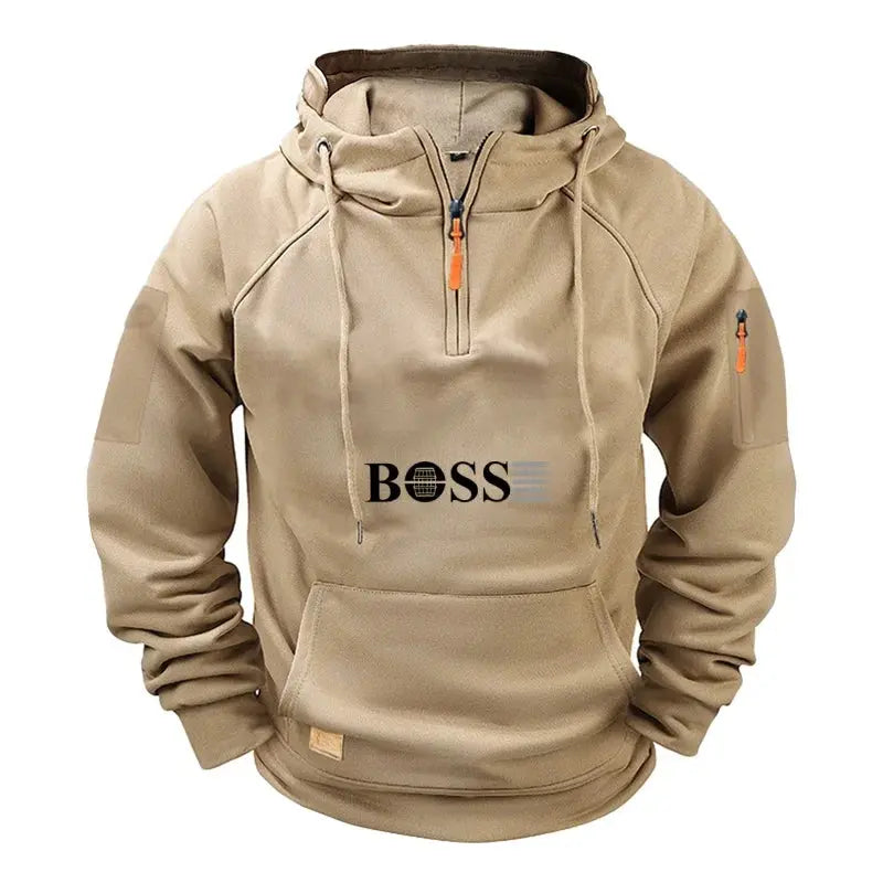 Autumn men's thick hoodie, sweatshirt, casual.