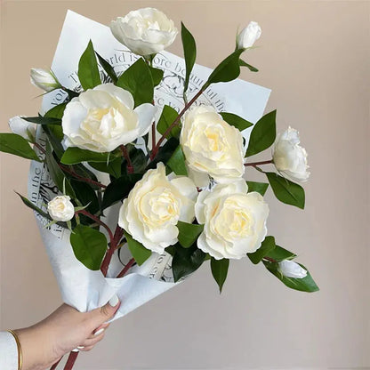 Simulated Flower Single Gardenia Flower Dining Table.