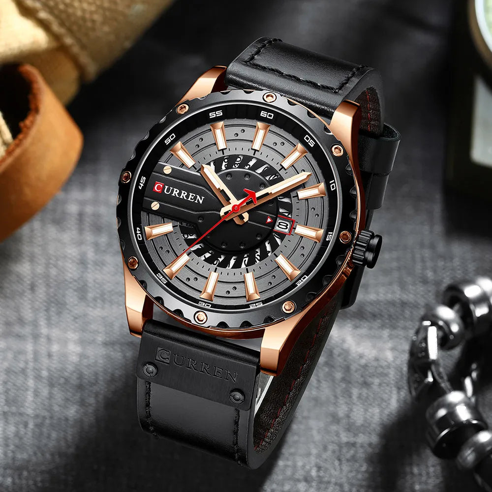 CURREN Watches Leather-8374 US Arabia