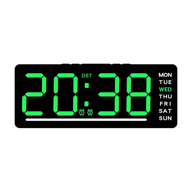 Digital Alarm Clock TEMP Date Week Dual Alarm 5 Levels Brightness Snooze Table Clock 12/24H Night Mode LED Clock DesiNest