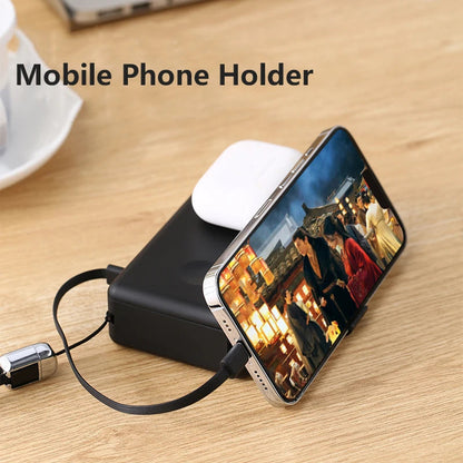 6in1 Power Bank 20000mAh 65W PD Fast Charger with Type-C Cable Portable Powerbank for Laptop Mobile Phone External Spare Battery DesiNest