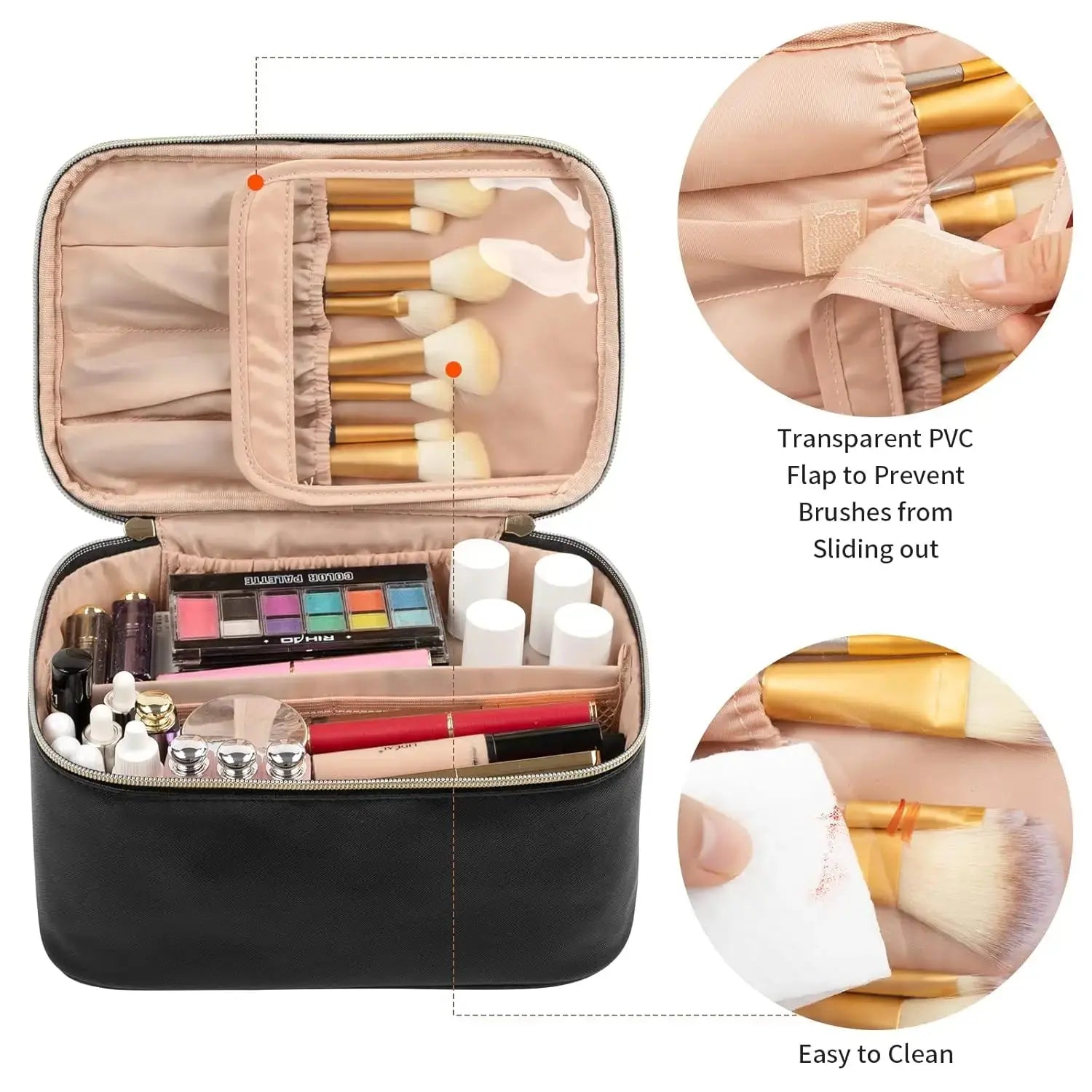 Large Capacity Makeup Bag – Portable Travel Cosmetic Organizer.