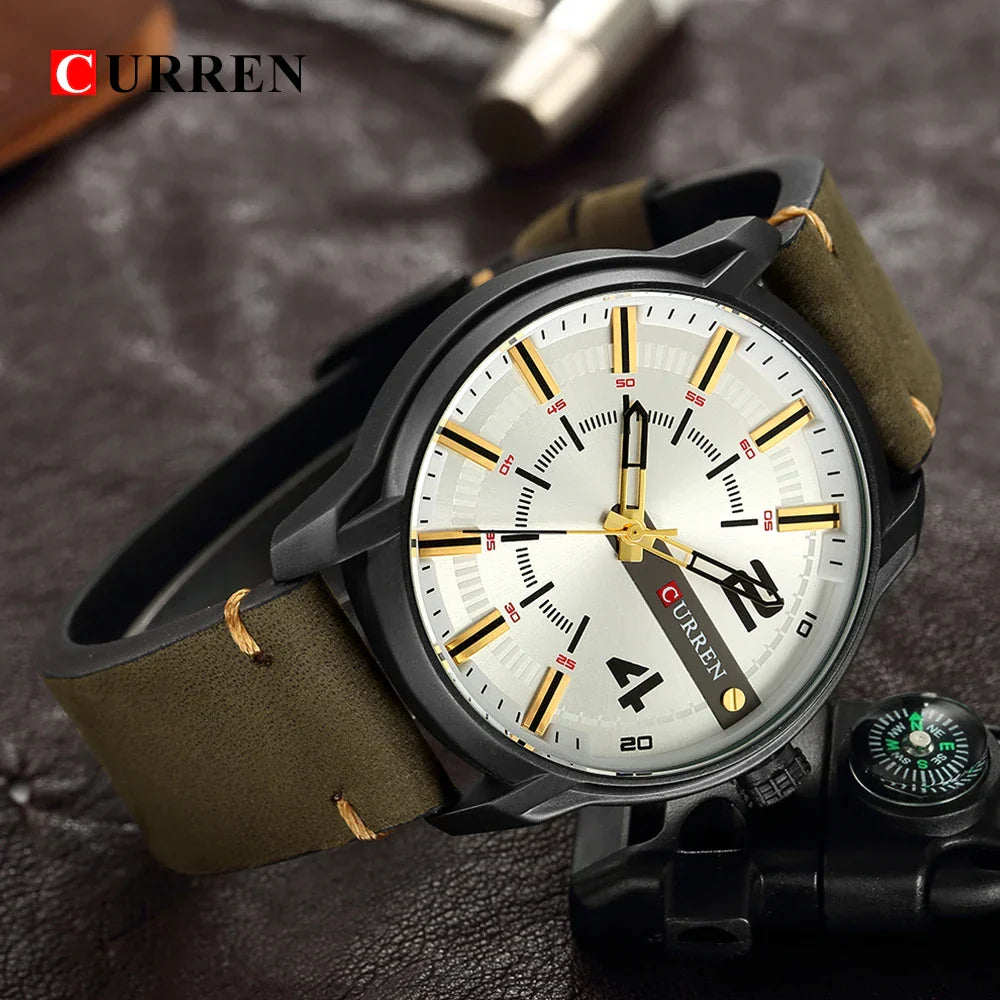 CURREN Watches Leather-8306 US Arabia