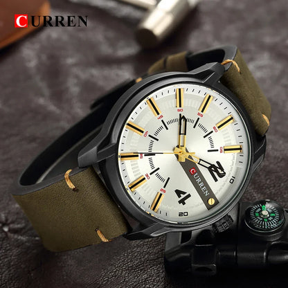 CURREN Watches Leather-8306 US Arabia