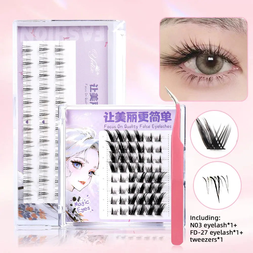Yelix New Sunflower Eyelash Set Cluster Lashes.